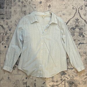 Joie Checkered Button Down Blouse (xs)